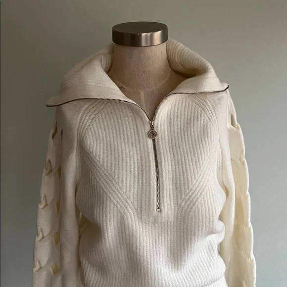 White House Black Market Cream Cowl Neck Sweater - Picture 3 of 12